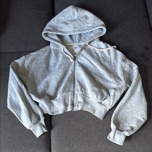 BDG Heather Gray Zip-Up Hoodie